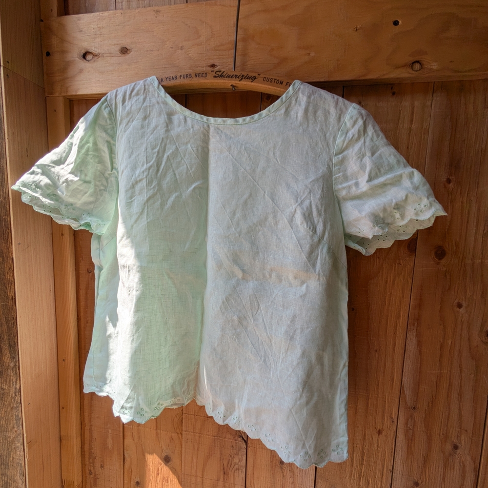 J. Crew Mint Green Blouse